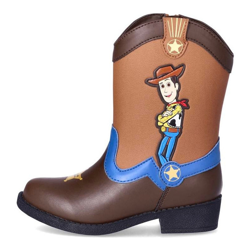 Botas Woody Vaqueras Niño Cafe Con Azul Originales 12us/19mx