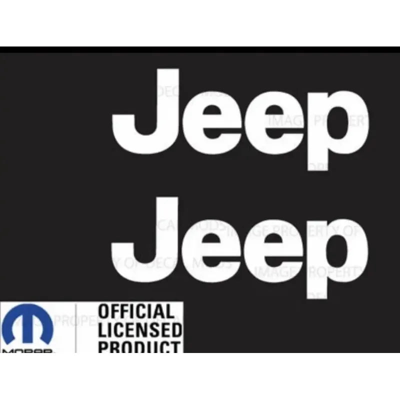 Calcas (2) Original Jeep Logo Blanco 1997-2006 Mopar