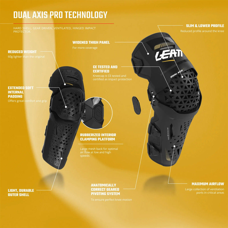 Rodilleras Protectoras Leatt Dual Axxis Pro Tallas