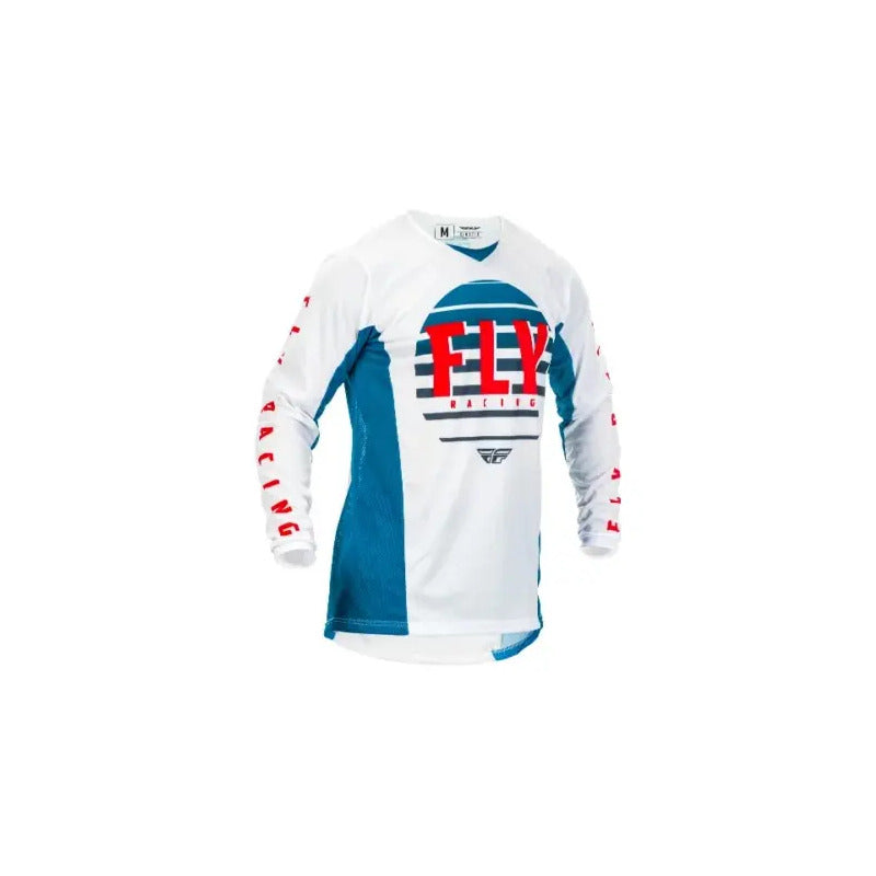 Jersey Fly Kinetic Motocross Enduro Mx Mtb Talla Xl Xl Blanco