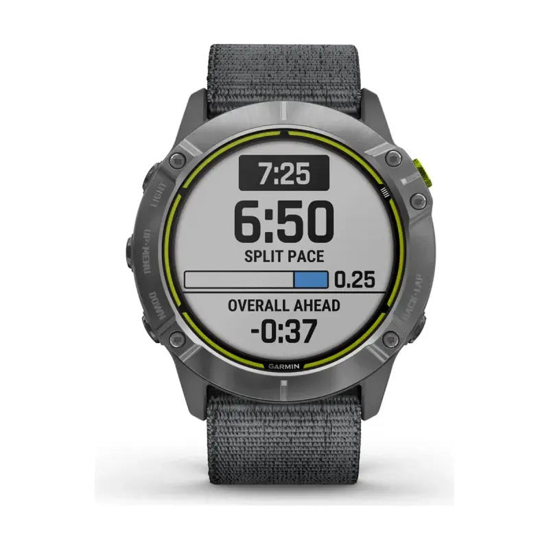 Garmin Enduro Acero Con Banda Nailon Gris Exhibicion Negro Nylon Gris