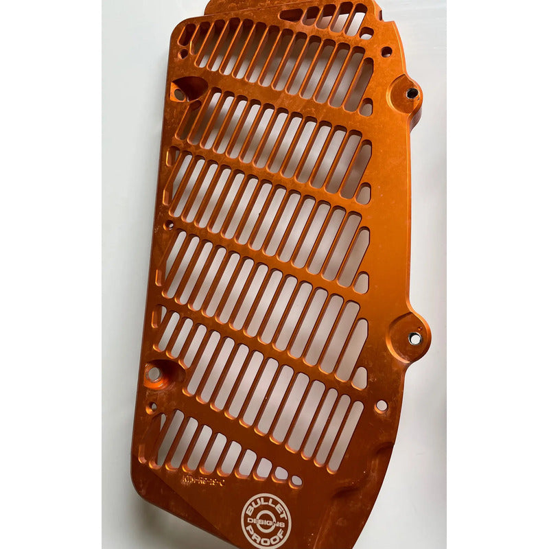 Protector De Radiador Bullet Proof Designs Ktm 17-23 Exhibi Naranja
