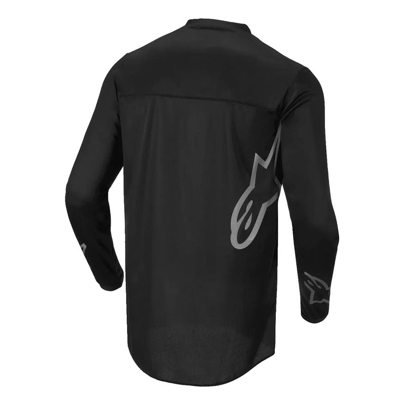 Jersey Alpinestars Fluid Graphite Negro Talla Large Large Negro