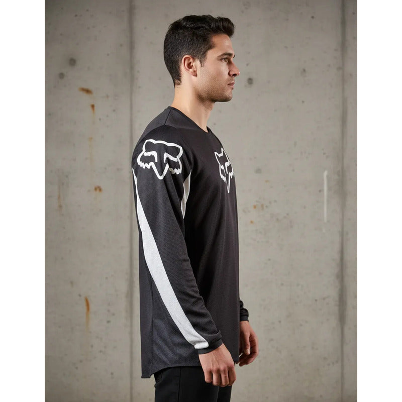 Jersey Fox Racing 180 Enduro Motocross Exhibicion T Large Large Negro