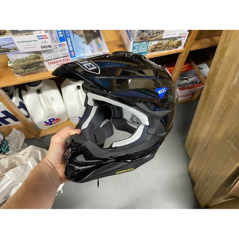 Casco Shoei Vfx-evo Offroad Talla Xs Nuevo Factura Negro Sólido Brillante Xs