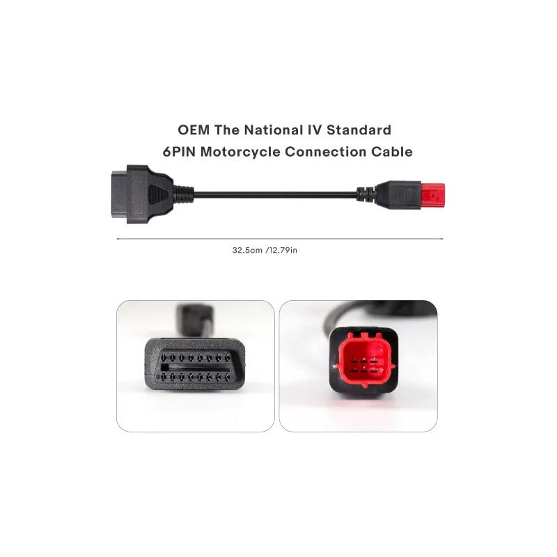 Cable Adaptador Escáner Obd2 A 6 Pines Ktm/husq/gas Cuadrado