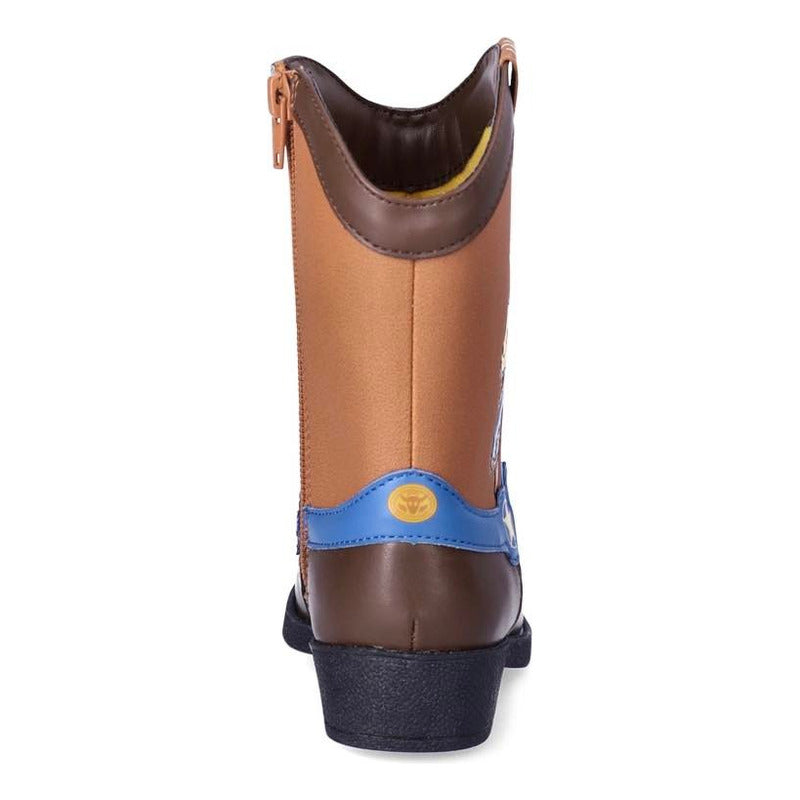 Botas Woody Vaqueras Niño Cafe Con Azul Originales 12us/19mx