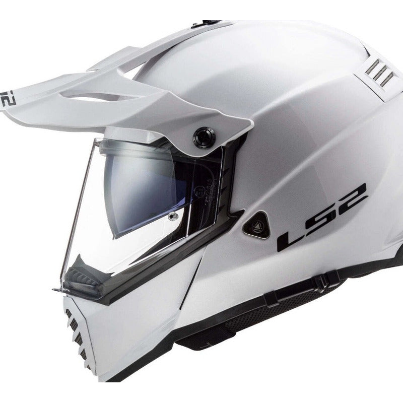 Casco Ls2 Blaze Adventure Blanco Alpino Mx T Large Blanco Sólido Blanco Alpino L