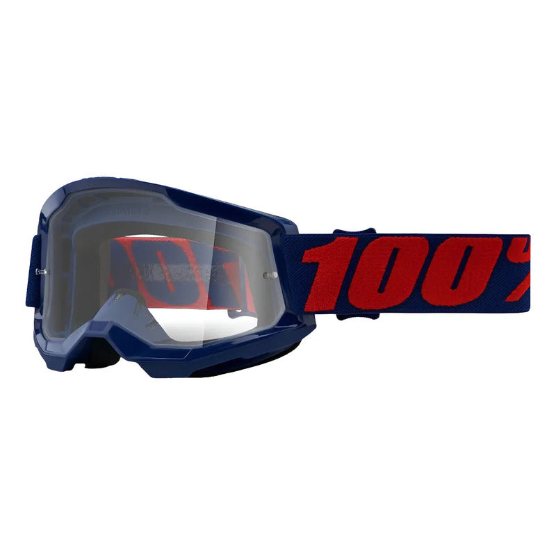 Goggles 100% Strata 2 Adulto Mx/enduro Masego Azul Transparente Adulto