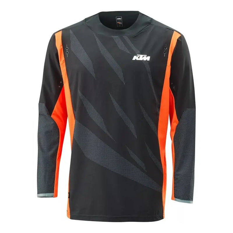 Jersey Ktm Racetech Negro/naranja Mx/ Enduro Talla Large Large Negro/naranja