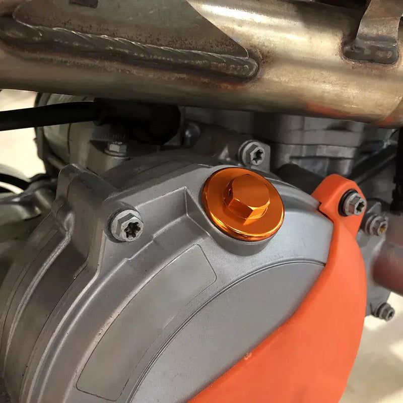 Tapón De Aceite Aluminio Para Ktm 250/300/350-530 Naranja
