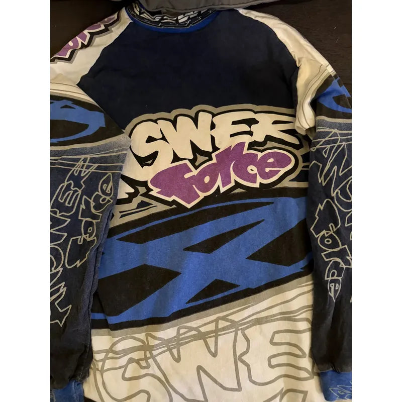 Jersey Answer Racing Force Retro Motocross Enduro Large Large Blanco