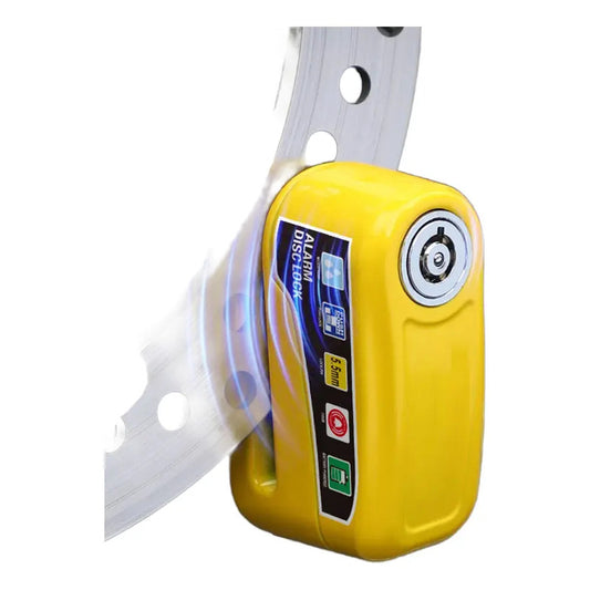 Candado De Disco Con Alarma De Movimiento Para Motocicleta Amarillo