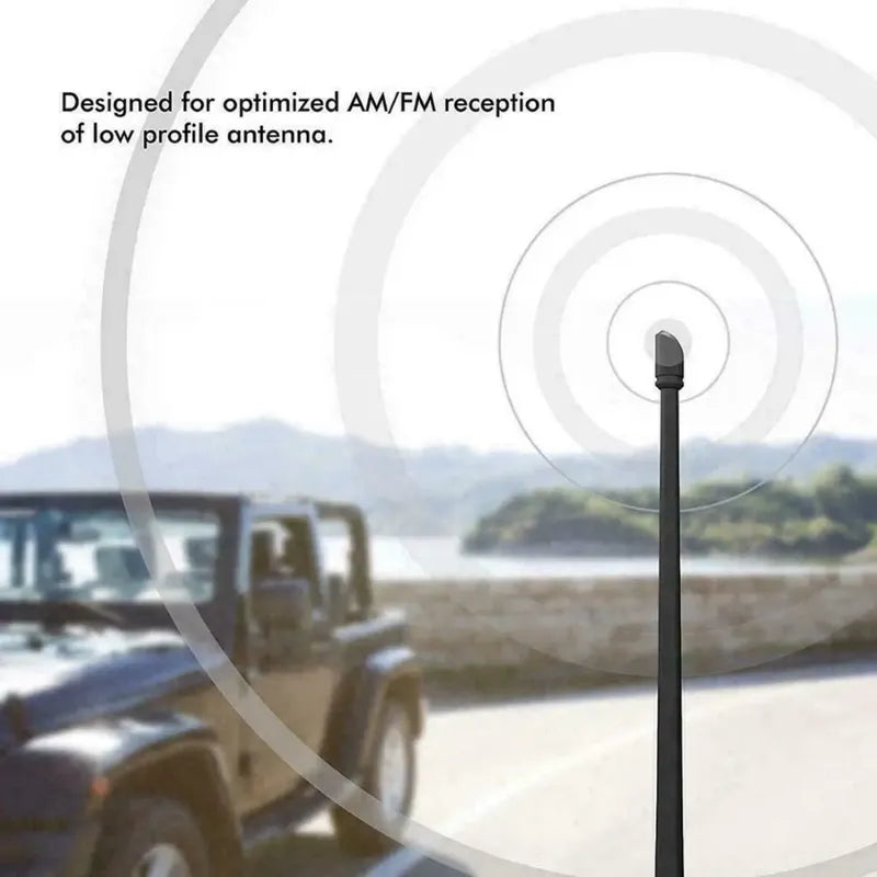 Antena 13  Flexible  Jeep Wrangler Jk Jl Rubico Sahara 07-22 Negro