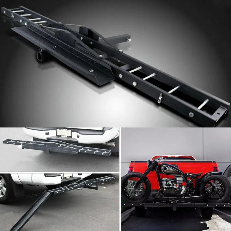 Remolque Rack Envidioso Transporte De Motocicleta Con Rampa Negro