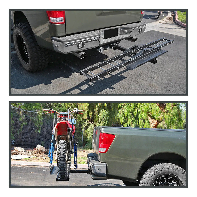 Motocicleta Scooter Dirtbike Carrier Transp. Acero Con Rampa