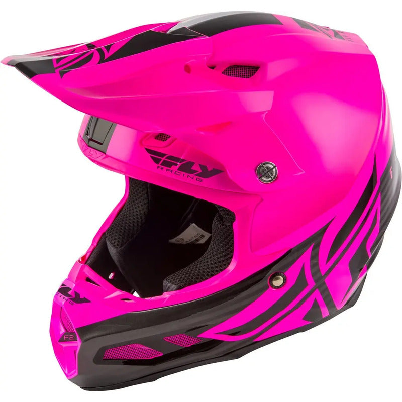 Casco Fly F2 Carbon  Rosa Talla 2x (62-65cm) Rosa Chicle Sólido Mate 2x -62-65cm-
