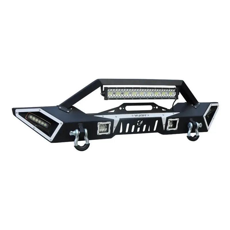 Defensa Jeep Wrangler Jk/jl/jt Gladiador Con Luz Led 07-22  Negro