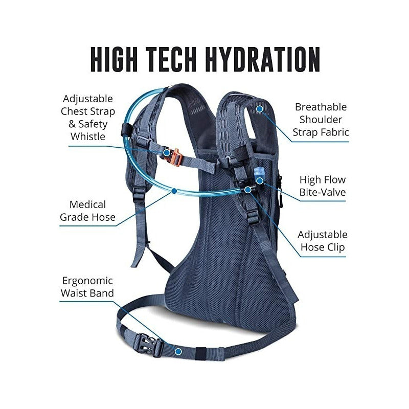 Mochila De Hidratación Bolsa De Agua 2l Mx/enduro/mtb Factur