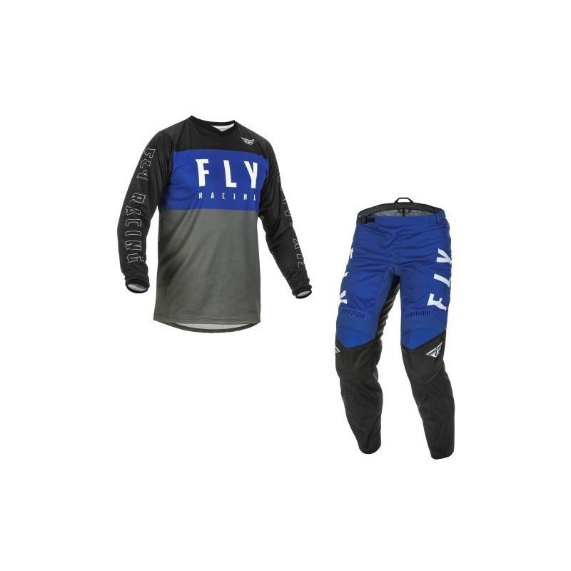 Jersey Pantalon Fly Racing F-16 Tallas Azúl / Gris