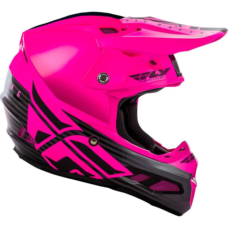 Casco Fly F2 Carbon  Rosa Talla 2x (62-65cm) Rosa Chicle Sólido Mate 2x -62-65cm-