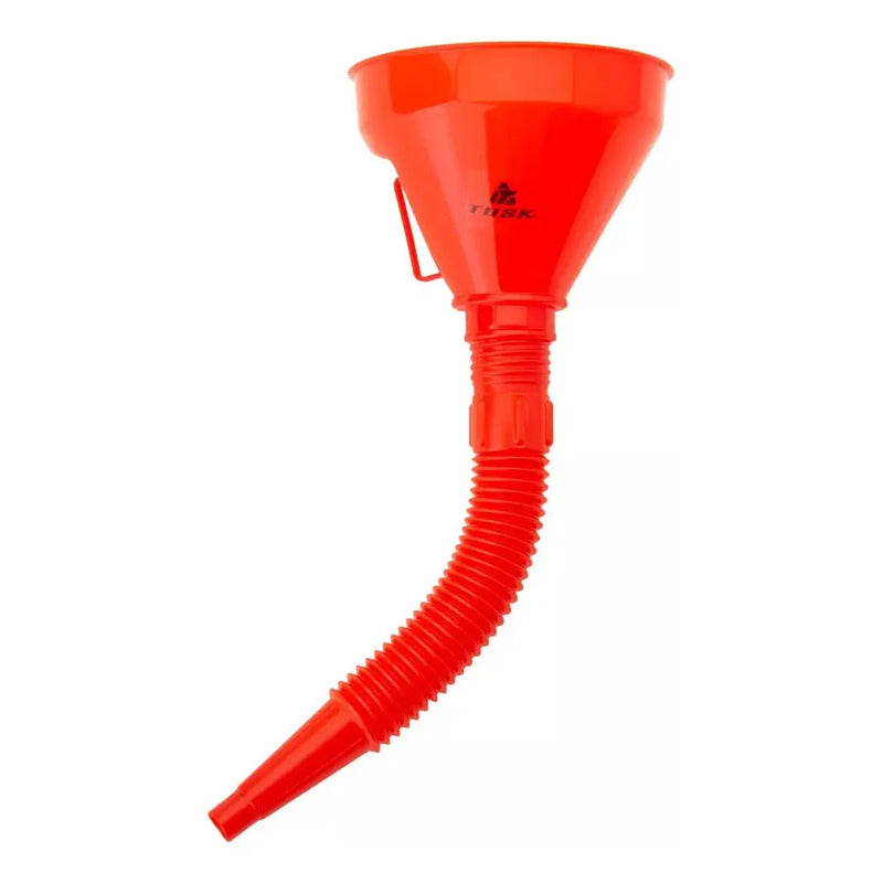 Embudo Tusk Flex Para Llenado Aceite / Gasolonia  Naranja