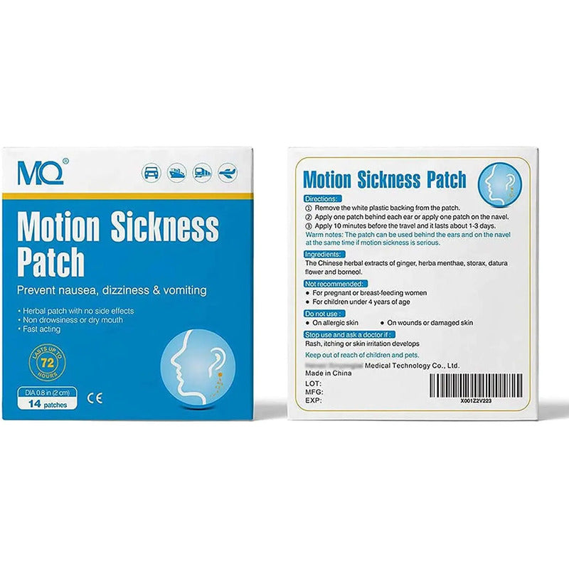Parche Mq Motion Sickness Parche Anti-náuseas Paquete Con 14 -