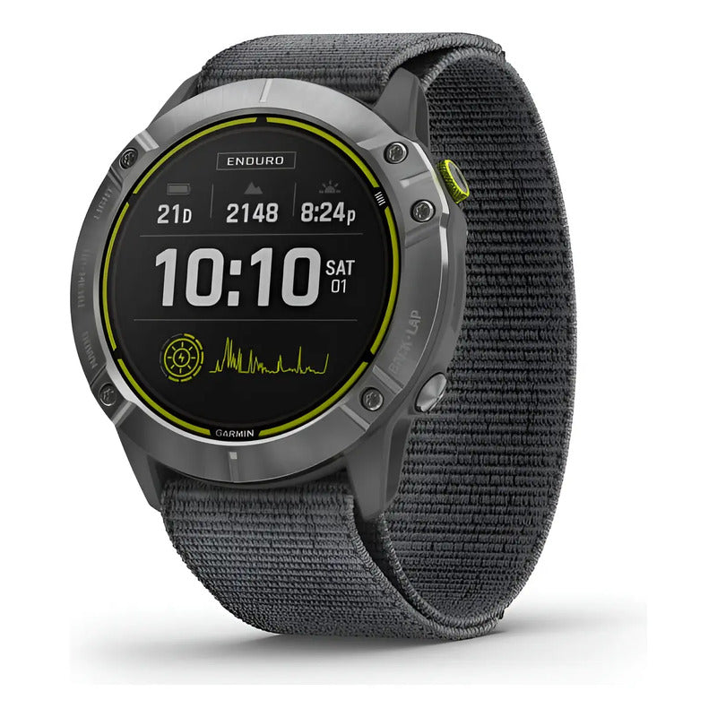 Garmin Enduro Acero Con Banda Nailon Gris Exhibicion Negro Nylon Gris