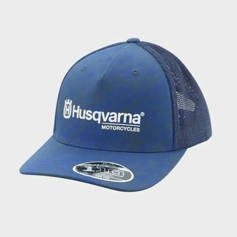 Gorra Husqvarna Genuina Modelo Accelerate Trucker Ajustable Azul Adulto Ajustable