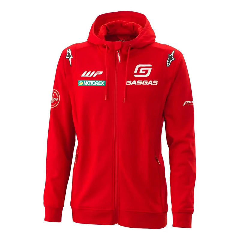 Sudadera Con Capucha Gasgas Team Zip Hoodie Xlarge Rojo Liso Large
