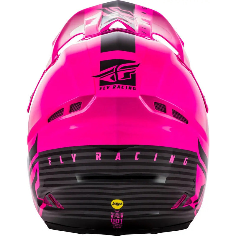 Casco Fly F2 Carbon  Rosa Talla 2x (62-65cm) Rosa Chicle Sólido Mate 2x -62-65cm-