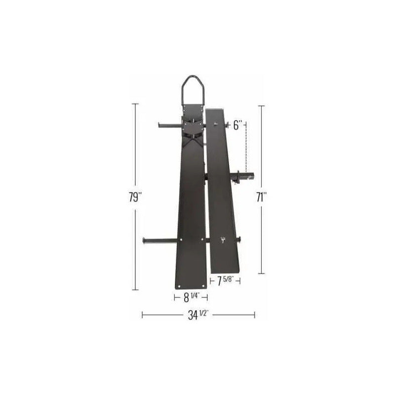 Motocicleta Scooter Carrier Transp. Acero Rampa Heavy Duty Negro