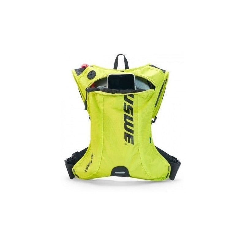 Mochila De Hidratacion Uswe Outlander 2 Carbon 1.5lt Color Crazy/yellow Diseño De La Tela Poliéster