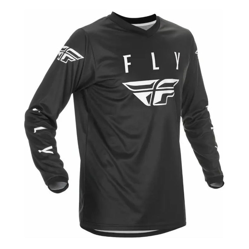 Jersey Fly Racing Universal Enduro Mx Mtb Bmx Talla Small Chica (small) Negro