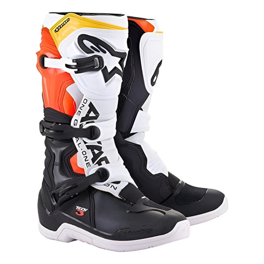 Botas Alpinestars Tech 3 Enduro/mx/atv  Talla 8us Negro/blanco/naranja/amarillo 8us