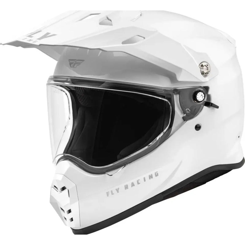 Casco Fly Racing Trekker Blanco Solido Talla Mediana Blanco Sólido Mate