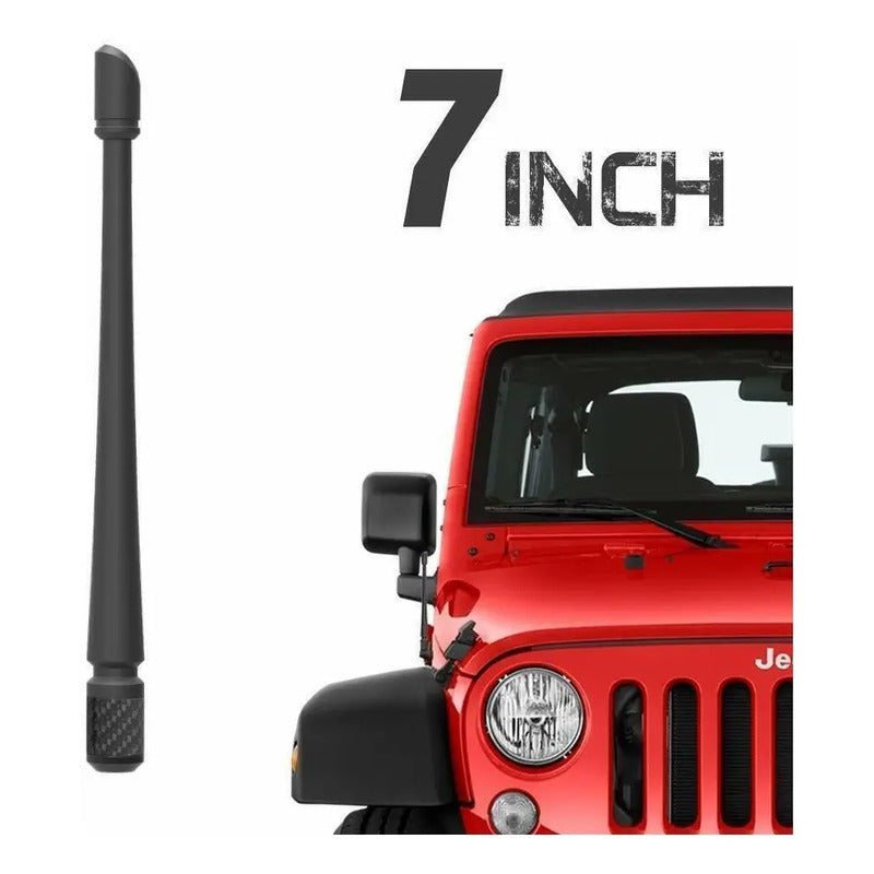 Antena 7  Jeep Wrangler Jk Jl Rubicon Sahara 2007-22 Factura Negro