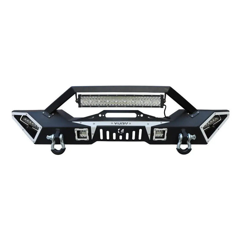 Defensa Jeep Wrangler Jk/jl/jt Gladiador Con Luz Led 07-22  Negro