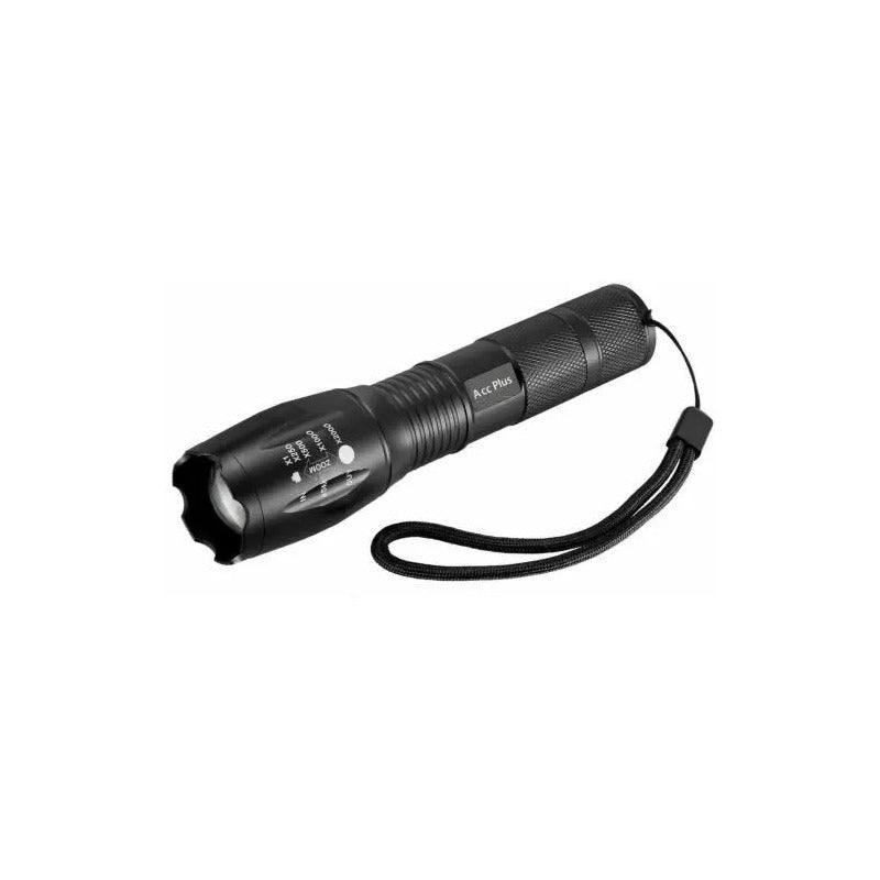 Lampara Táctica 9000lm Xml-t6 5 Modos De Luz Blanco Negra