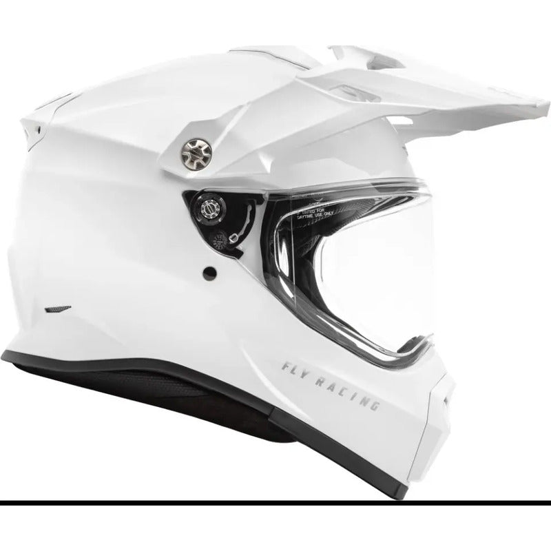 Casco Fly Racing Trekker Blanco Solido Talla Mediana Blanco Sólido Mate