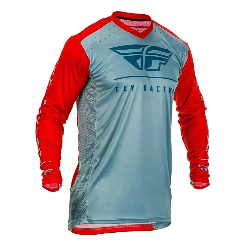 Jersey Fly Lite  Motocross Enduro Mx Mtb Talla S Small (chica) Rojo/gris/azúl
