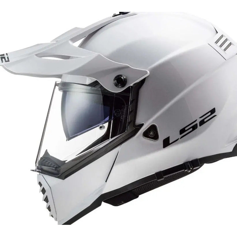 Casco Ls2 Blaze Adventure Blanco Alpino Mx T Large Blanco Sólido Blanco Alpino L