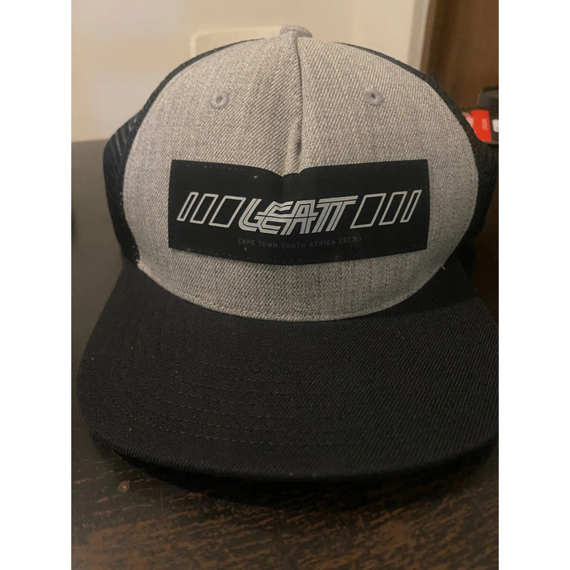 Gorra Original Leatt Ajustable Exclusiva Gris Claro/negro Adulto