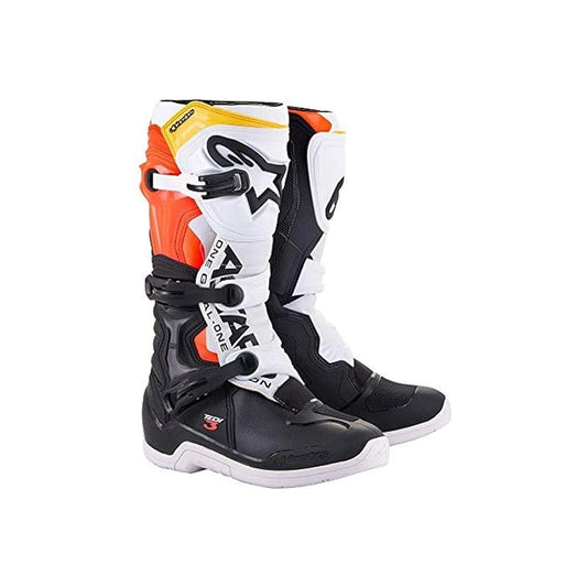 Botas Alpinestars Tech 3 Enduro/mx/atv  Talla 10us Negro/blanco/naranja/amarillo 10us