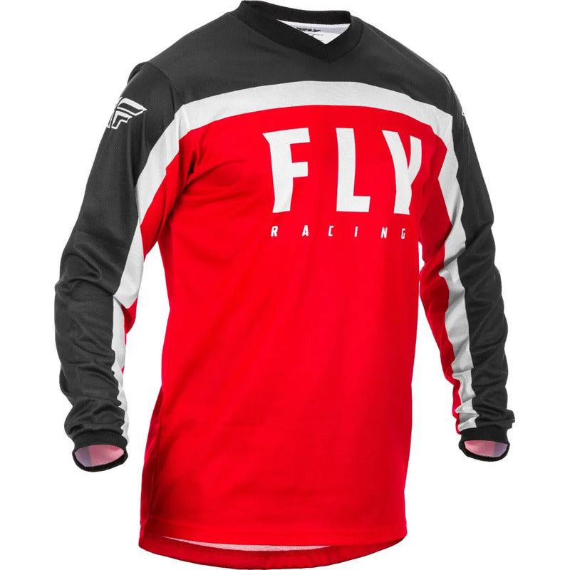 Jersey Fly Racing F-16  Motocross Enduro Mx Mtb Bmx T, Large Grande (large) Rojo/negro/blanco