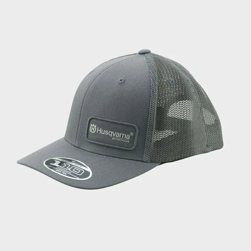Gorra Husqvarna Genuina Modelo Remote Trucker Ajustable Plateado Adulto Ajustable