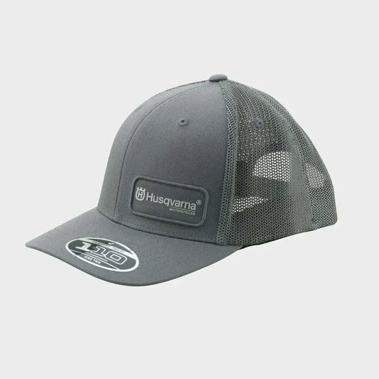 Gorra Husqvarna Genuina Modelo Remote Trucker Ajustable Plateado Adulto Ajustable