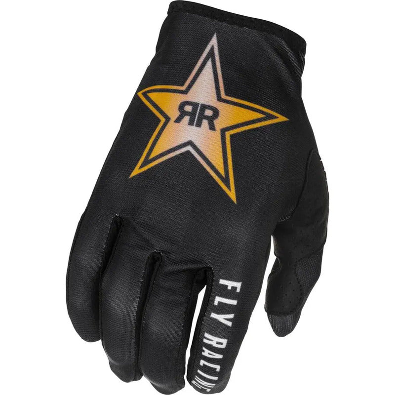 Guantes Fly Racing Lite Rockstar Talla Large Negro Large