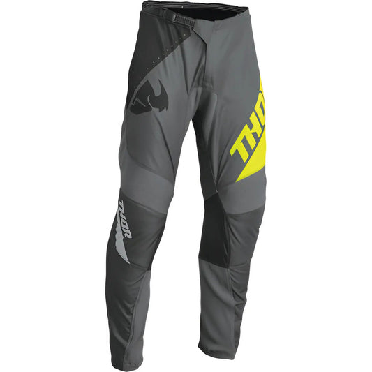 Pantalon Thor Sector Edge Gris Mx/enduro Talla 34 Gris / Amarillo 34 / L