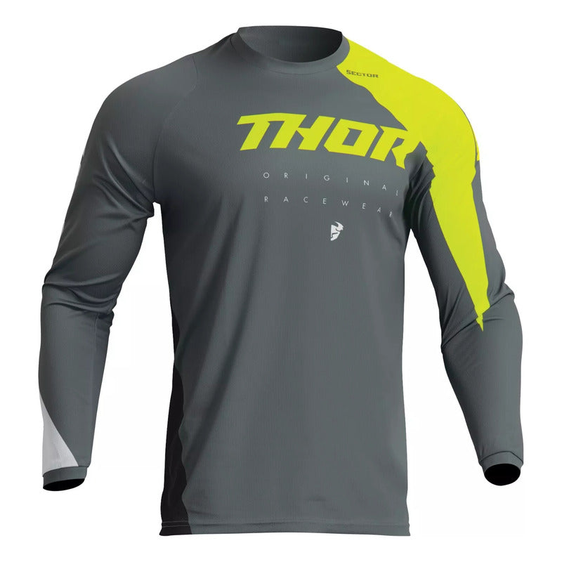 Pantalon Jersey  Combo Thor Sector Edge Gris Talla L/34 Gris / Amarillo L / 34